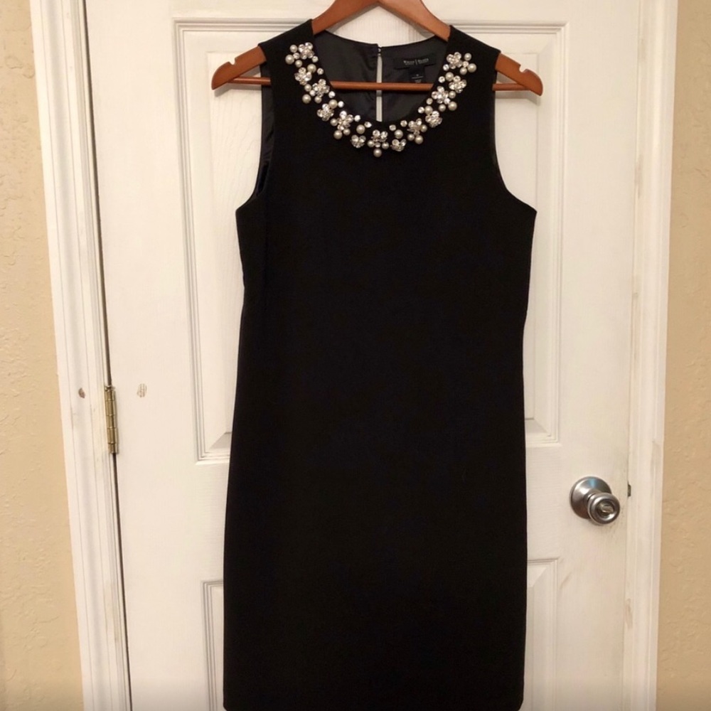 WHBM Pearl Embellished Sheath Dress